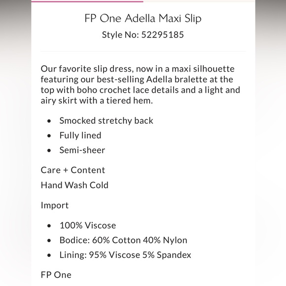 NWT FP Free People One Adella Maxi Slip Dress $128 Rose Pink - Picture 11 of 12